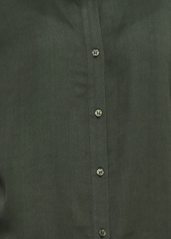 Зеленая кэжуал рубашка однотонная Minus