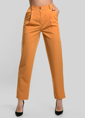 Оранжевые кэжуал демисезонные брюки Azuri