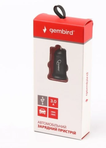 Зарядное устройство 3А black (MP3A-UC-CAR10) Gembird (216637111)