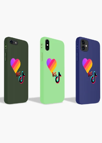 Чохол силіконовий Apple Iphone 11 ТікТок и Лайк (TikTok and Likee) Білий (9230-1387) MobiPrint (219504849)