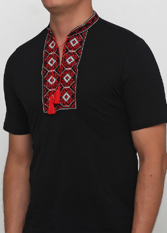 Вышиванка ЕтноМодерн орнамент чёрная кэжуал хлопок