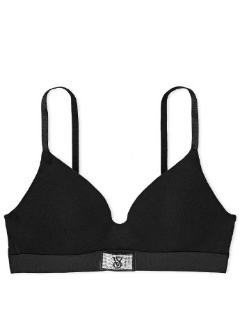 Чорний демісезонний комплект (бюстгальтер, тусики) Victoria's Secret