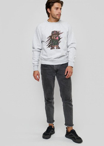 Серый свитшот мужской YAPPI рисунок (250563941)
