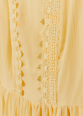 Желтое кэжуал платье H&M однотонное