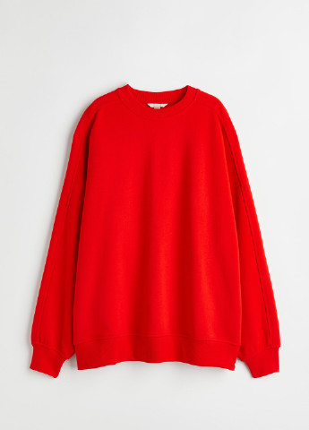 Свитшот H&M - крой рисунок красный кэжуал - (255872030)