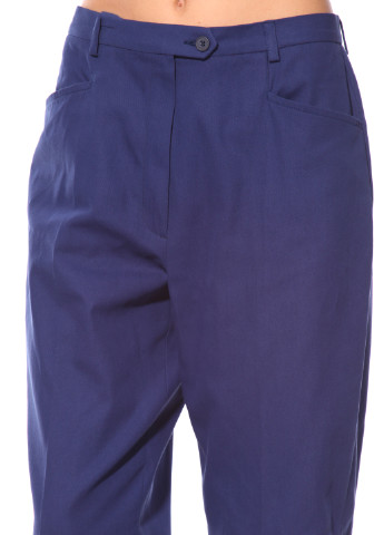 Синие классические демисезонные прямые брюки Depadova