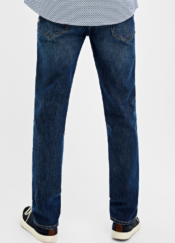 Джинси Springfield прямі однотонні сині джинсові