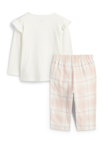 Белый демисезонный комплект (блуза, брюки) C&A