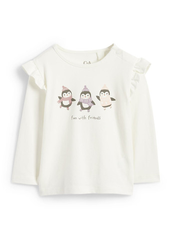 Белый демисезонный комплект (блуза, брюки) C&A