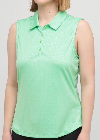 Салатовая женская футболка-поло Greg Norman в горошек