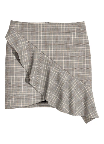 Спідниця демісезон,сірий в клітку, H&M (243203423)