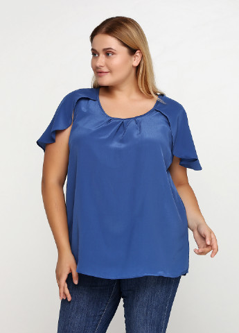 Синяя летняя блуза Junarose