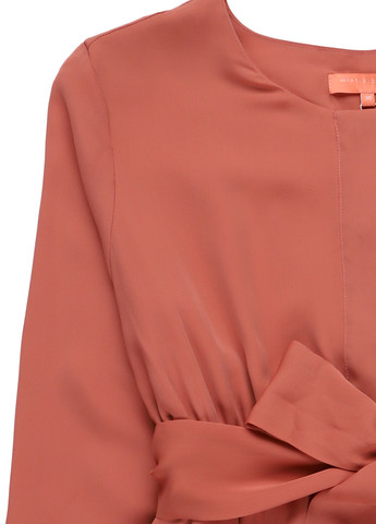 Коричневое кэжуал платье клеш MINT&BERRY однотонное