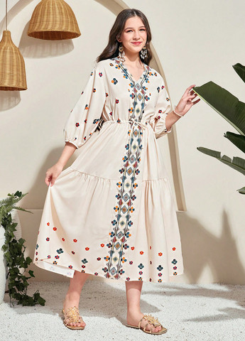 Кремовое платье SHEIN (367018424)