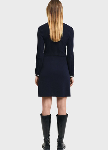 Темно-синее кэжуал платье Gant колор блок