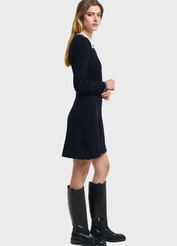 Темно-синее кэжуал платье Gant колор блок