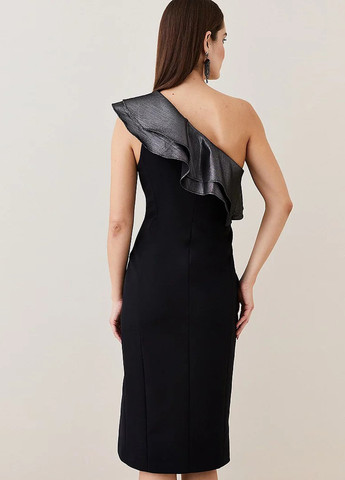 Чорна вечірня сукня на одне плече Karen Millen однотонна