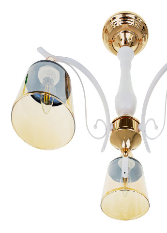 Люстра на 3 плафона белая с золотым LK-699S/3 E27 WH+FG Brille (220133492)