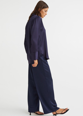 Тёмно-синяя блуза H&M