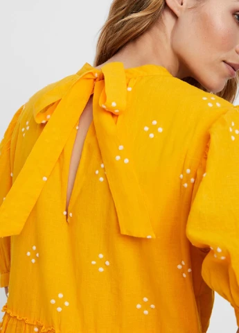 Жовтий кежуал сукня Vero Moda однотонна