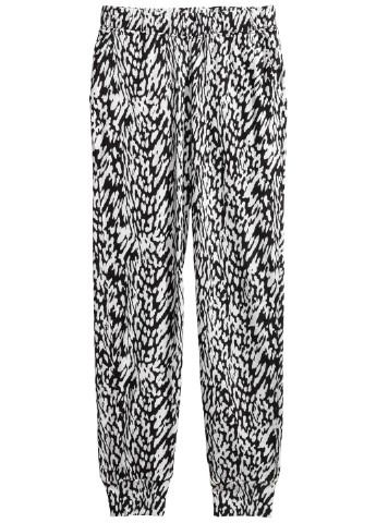 Черно-белые кэжуал летние брюки H&M