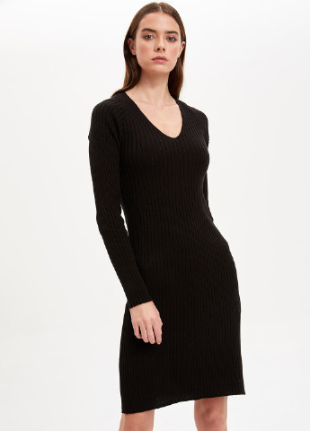 Черное кэжуал платье футляр DeFacto
