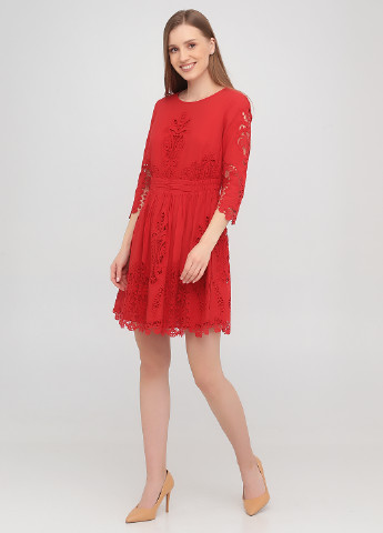 Красное коктейльное платье Only однотонное