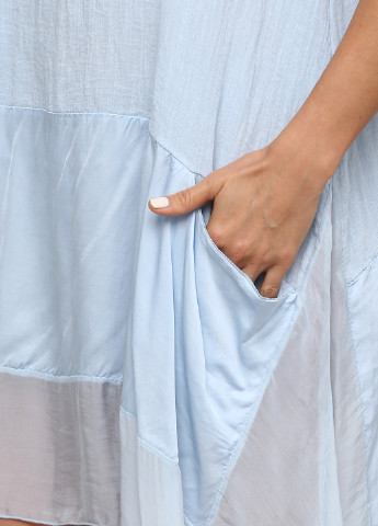 Голубое кэжуал платье Made in Italy однотонное