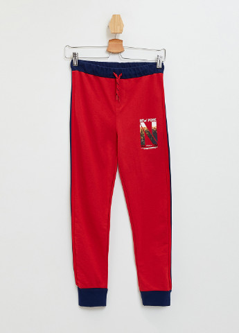 Красные спортивные демисезонные брюки зауженные DeFacto