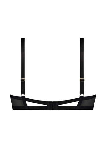 Чёрный бюстгальтер Hunkemoller с косточками полиэстер, искусственная кожа