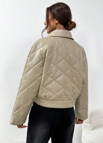 Кремова зимня куртка SHEIN