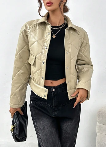 Кремова зимня куртка SHEIN
