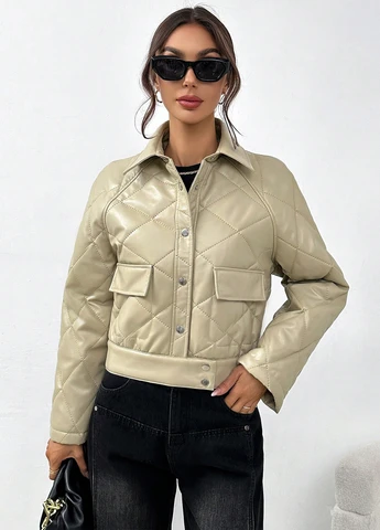 Кремова зимня куртка SHEIN