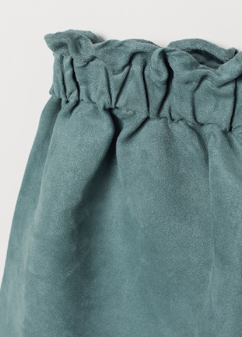 Темно-бирюзовая кэжуал юбка H&M а-силуэта (трапеция)