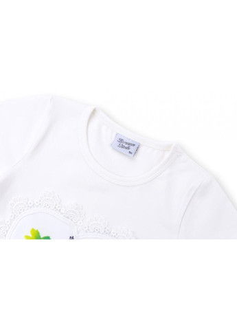 Біла демісезонна футболка дитяча з вежею (8326-128g-white) Breeze