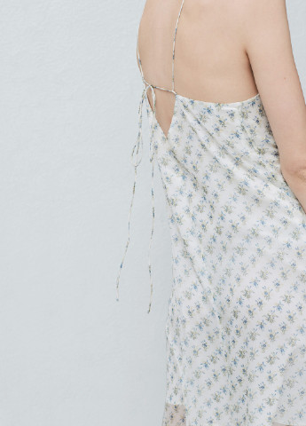 Блакитна кежуал сукня а-силует Mango з квітковим принтом