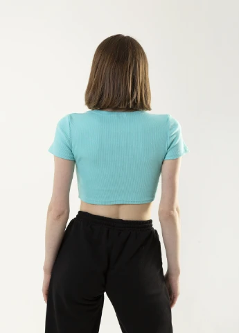 Футболка укорочена жіноча Рибана бірюзова Intruder - (232471065)