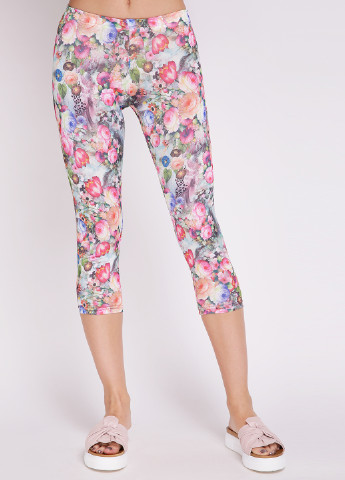 Бриджи Art Style Leggings цветочные розовые кэжуалы