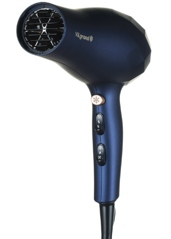 Фен электрический для сушки и укладки волос 220 В; арт.VHD-2424ТI ;т.м. Vilgrand VHD-2424TI_gold синий