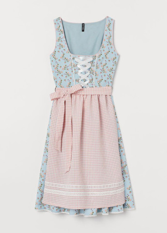 Плаття, Сукня H&M квітковий блакитний карнавальний поліестер