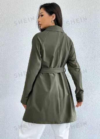 Плащ SHEIN тренчкот на гудзиках демісезон (302498147)