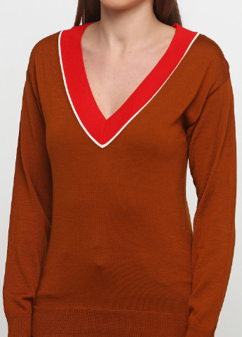 Коричневый демисезонный пуловер пуловер Care Label