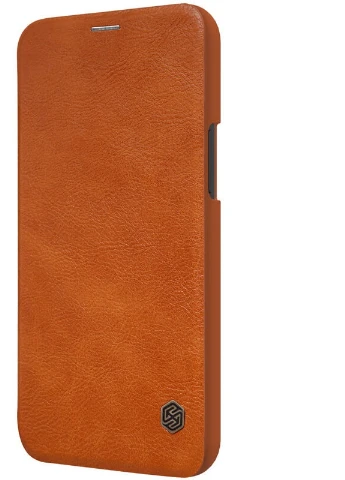 Шкіряний чохол (книжка) Qin Series для Apple iPhone 12 Pro Max (6.7 ') Коричневий (is_00000038439_2) Nillkin (229725829)