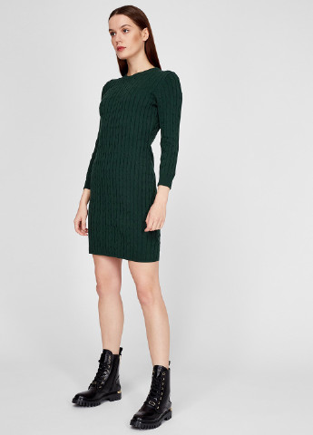 Темно-зеленое кэжуал платье платье-свитер Gant однотонное