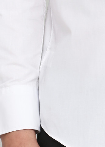 Сорочка Marks & Spencer однотонна біла ділова поліестер