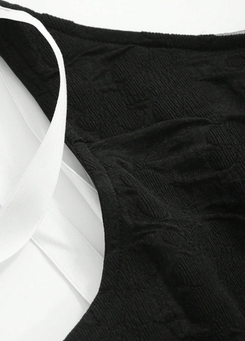 Черное коктейльное, деловое платье клеш, с открытой спиной SHEIN однотонное