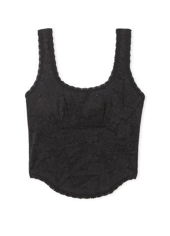 Чорний демісезонний комплект (топ, трусики) Victoria's Secret