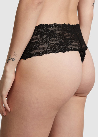 Чорний демісезонний комплект (топ, трусики) Victoria's Secret