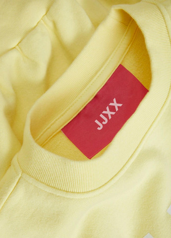 Світшот JJXX - Вільний крій напис жовтий кежуал бавовна - (290149082)