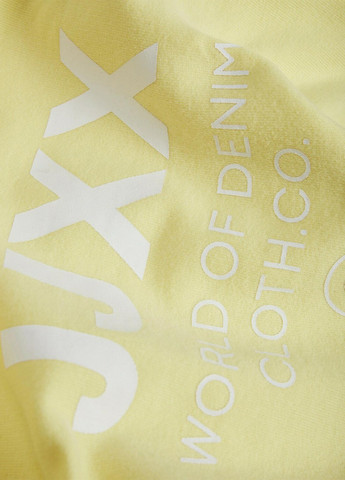 Свитшот JJXX - Свободный крой надпись желтый кэжуал хлопок - (290149082)